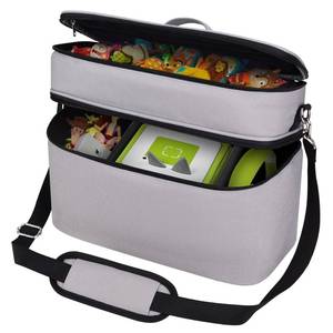 lot 4515 image: Bevegekos Storage Carrying Bag for Tonies 2 Starter Set, for Toniebox Characters, Charging Station & Headphone, Case Only (Large, Grey)