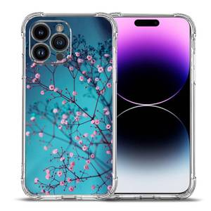 lot 4530 image: Beaucov Case for iPhone 14 Pro Max, Plum Blossom Flower Drop Protection Shockproof Case TPU Full Body Protective Scratch-Resistant Cover for iPhone 14 Pro Max