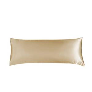 lot 4532 image: Luxury Satin Silk Pillow Case 1 Pack Pillowcase for Hair and Skin Satin Pillow Covers with Zipper Closure (Body(20x54), Champagne)