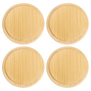 lot 4563 image: uxcell 4Pcs Bamboo Cup Lid 3.58 Inch, Cup Cover Coffee Mug Cover Tea Glass Drink Cup Lid, Reusable Wooden Round Cup Lid for Keeping Warm