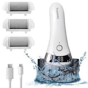 lot 4564 image: Upgraded Electric Foot Callues Remover, Portable Electric Foot Files with 3 Heads, Rechargeable Feet File for Foot Care, Waterproof Deadskin Remover, Pedicure Tool for Dry and Crack Feet
