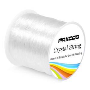 lot 4566 image: Paxcoo 0.8mm Elastic String, Stretchy Bracelet String Crystal String Bead Cord for Bracelet, Beading and Jewelry Making (120 m)