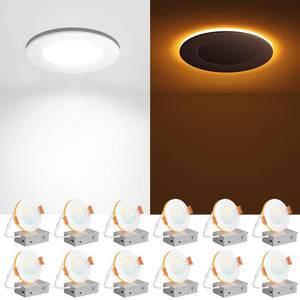 3-inch LED Recessed Light Kit with Night Light - 12 Pack