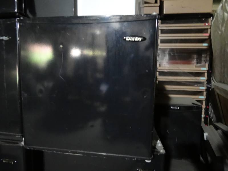 lot 6089 image: Black Mini Danby Refrigerators Model # DCR017A2BDB