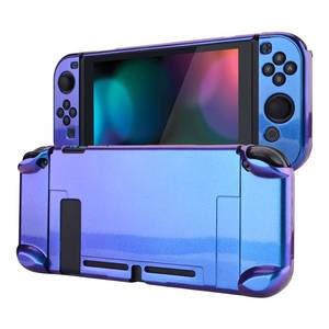 lot 5210 image: eXtremeRate PlayVital Glossy Back Cover for Nintendo Switch Console, Joycon Separable Protector Hard Shell, Dockable Protective Case for Nintendo Switch - Chameleon Purple Blue (NOT for Switch 2)