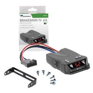 Tekonsha 8507120 Brakeman IV, Time-Delay Brake Controller For Trailers with 1-4 Axles, Compatible with Ford, GM, Chevy, Dodge, RAM, Toyota, Jeep. Wiring harness sold separately. NO SCREWS