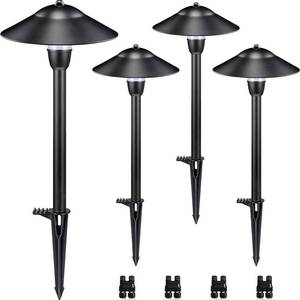 lot 5235 image: SUNVIE Low Voltage Pathway Lights LED Landscape Lights Low Voltage 3W 12-24V 3000K Landscape Lighting Cast-Aluminum Waterproof Landscape Path Lights for Yard Walkway Garden ETL Listed Cord, 4 Pack