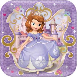 lot 5240 image: Disney Junior Sofia The First Square Dinner Plates (8)