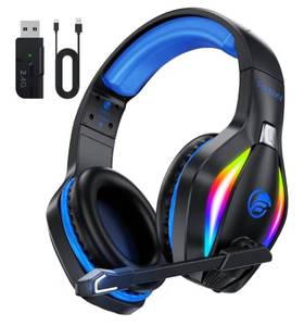 lot 5243 image: Fachixy FC-100 Wireless Gaming Headset for PS5, PS4, Switch - Gaming Headphones with Lossless Audio & 50Hrs Battery Life - Gamer Headset with Microphone for Mac, Laptop, Mobile