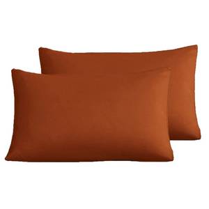 lot 5251 image: KAREVER Rust Pillowcases Envelope Closure Burnt Orange Pillow Covers Pack of 2 Solid Rust Bed Pillow Pillowcases Standard Pillowshams 20X26