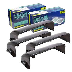 lot 5264 image: DGQ Unbreakable Air Deflector 8 to 12 Black Adjustable Heat and Air Vent Deflector Magnetic for Floor Registers, Vents, Sidewall, and Ceiling Registers (Pack of 4)
