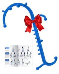 lot 5325 image: Cubetoou Back and Neck Massager for Pain Relief Deep Tissue, Upgraded Full Body Trigger Point Cane Massage Tools, Massage Stick Pressure Point Hook, Muscle Knot Remover Tool (Blue)