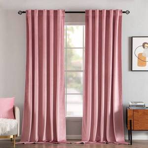 lot 5337 image: MIULEE Velvet Curtains 84 inches 2 Panels - Luxury Blackout Curtains for Girls Bedroom Nursery Living Room Thermal Insulated Super Soft Window Drapes Rod Pocket & Back Tab, Blush Pink, W52 x L84 inch