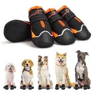 lot 5340 image: MUSIMC Dog Shoes for Large Dogs Anti-Slip Dog Boots & Paw Protectors for Hot Pavement Waterproof Small Medium Large Dog Booties for Rainy Day Summer Hiking Winter Snowy Day Dog Booties 4PCS