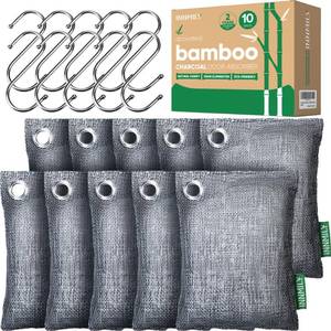 lot 5356 image: Activated Charcoal Odor Absorber, Odor Eliminator for Strong Odor,Bamboo Charcoal Air Purifying Bags for Home Car Closet Pet, Smoke Room Deodorizer (10 x 100g, Unscented)