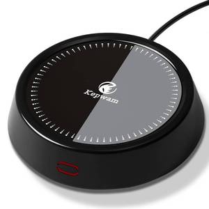 lot 5360 image: Kepwam Mug Warmer - 25W Coffee Warmer for Desk Auto Shut Off, 3-Level Temp with Indicator Lights, Smart Candle Warmer Plate, Cup Warmer Heated Coaster for Coffee, Milk, Tea, Safely Use for OfficeHome