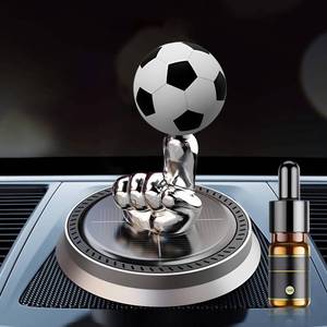 lot 5364 image: AGLOO Solar Powered Rotating Soccer Ball Car Air Freshener - Aromatic Diffuser, Vehicle Decoration Essential Oil Diffuser - Gift for Football Fanatics and Drivers