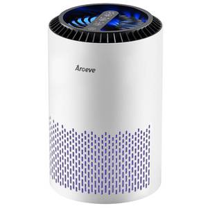 lot 5383 image: AROEVE Air Purifiers for Bedroom Home, Air Purifier For Smoke Pollen Dander Hair Smell Air Cleaner with Sleep Mode Speed Control For Bedroom Office, MK01- White