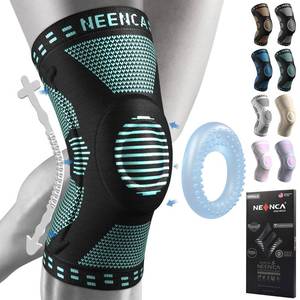 lot 5413 image: NEENCA Professional Knee Brace for Pain Relief, Medical Knee Support with Patella Pad & Side Stabilizers, Compression Knee Sleeve for Meniscus Tear, ACL, Joint Pain, Runner, Workout (Emerald, X-Large)