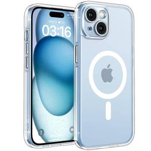 lot 5427 image: TOCOL Magnetic for iPhone 15 Plus Case Clear, Non-Yellowing, Full Camera Protection, Compatible with Magsafe, Military Grade Protection, Bumper for iPhone 15 Plus 6.7 Inch (Clear)