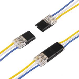 lot 5436 image: Brightfour Pluggable Low Voltage Wire Connectors, No Stripping 3 Wire Connectors, 3 Pins 2 Way Plug-in LED Wire Connectors for AWG 20-22