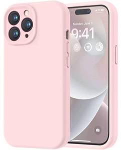 lot 5438 image: LOVE 3000 Designed for iPhone 14 Pro Max Case, Premium Silicone with Soft Anti-Scratch Microfiber Lining Shockproof Protective Phone Case for Men Women Girls 6.7, Chalk Pink