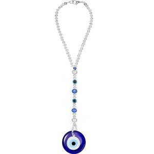 lot 5484 image: Evil Eye Car Hanging Ornament Evil Blue Eye Charms for Rear View Mirror Beaded Decor Car Accessories Pendent for Window Door Frame Balcony(Classic Style)