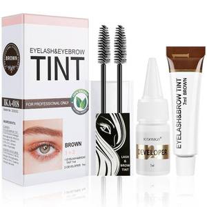 lot 5493 image: Eyelash & Eyebrow Kit, 2-In-1 Professional Lash & Brow Color Kit, Eye Brow & Eye Lash Coloring Set, Hair Color DIY Easy Use for Salon and Home 7ml BrownLight Brown