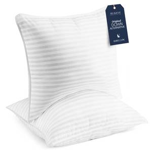 lot 5512 image: Beckham Hotel Collection Euro Size Throw Pillows (Set of 2), 26 x 26 Down Alternative Pillow Insert for Bed, Couch, and Sofa