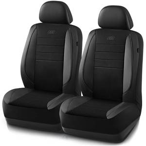 lot 5514 image: Skechers Air-Cooled Memory Foam Seat Covers,Mesh Thick Car Seat Covers,Piping Leather Car Seat Covers Front Seats,Airbag Compatible,Automotive Comfort Universal FitMost Cars,Vans,Truck,SUV,Black