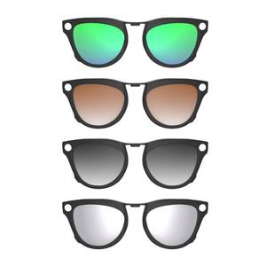 lot 5554 image: HIBLOKS 4Pcs Polarized Clip-on for Ray-Ban Meta Skyler & Gen 2 (RW4010RW4014 52-20), Black Frame Discoloration Clips for RayBan Skyler Protect Your Eyes, Cool and Fashion(Silver, Grey, Brown, Green)