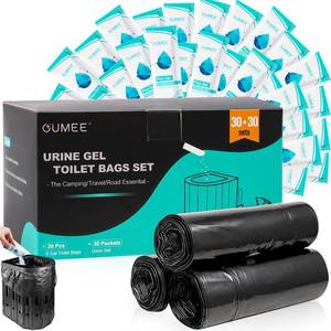 lot 5555 image: Portable Toilet Bags with Poo Gel Set, 8 Gallon Camping Toilet Bags with Absorbent Gels, Waste Bags, Leak-Proof Trash Bag for Camping Potty, Traveling