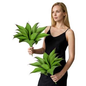 lot 5565 image: Ttranewsoo Fake Plants Artificial Agave Plants,Large UV Resistant Fake Agave Planters for Indoor and Outdoor Decorating Tropical Plant Succulents Greenery Indoor Decor13.8 (2Pack, Dark Green)