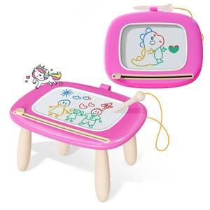 lot 5571 image: Kikidex Toddler Toys for 1-3 Years, Sturdy Magnetic Doodle Board, Reusable, No Mess, Educational Learning Toys for Kids Birthday (Rose)