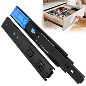 lot 5580 image: ToBeGreat Push to Open Soft Close Drawer Slides 12 Inch Side Mount Dresser Runner Black,23 Full Extension Ball Bearing 100 LB Kitchen Nightstand Glides Rails 1 Pair