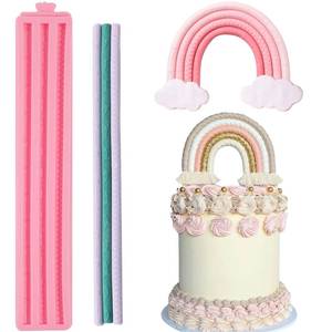 lot 5581 image: nklbio 1pcs Bohemian Cake Decoration Fondant Mold, Hemp Rope Silicone Molds, Chocolate Kitchen Baking Supplies for Wedding Dessert Decoration, Biscuits, Candy, Modeling Clay, Resin Crafts, Wax