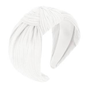 lot 5615 image: YISSION Wide Knotted Headbands for Women Non Slip Head Band White Headband Fashion Top Knot Hairband Hair Accessories for Women Girls