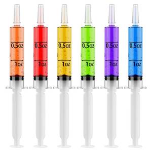 lot 5623 image: JOLLY CHEF 60 Pack Party Jelly Halloween Shot Syringes, Medium 1.5 oz Container with Lid, Perfect for Plastic Shot Glasses Thanksgiving Christmas