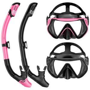 lot 5631 image: Snorkeling Gear for Adults, Dry-Top Snorkel Set Scuba Diving mask, Snorkel Mask, Panoramic Anti-Leak Anti-Fog Tempered Glass Lens, Swimming Training Snorkeling Packages