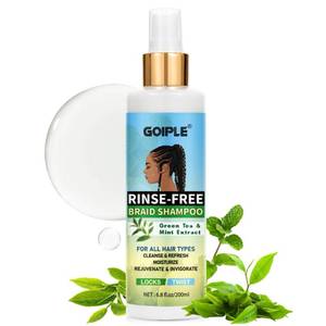 lot 5655 image: No-Water Braid Shampoo for Locs, Twists, Weaves - Rinse-Free, Dreadlock Shampoo for Build-Up, Odor, Itch & Flakes, No Residue, Chemical-Free, 6.8 fl oz NO SPRAY NOZZLE