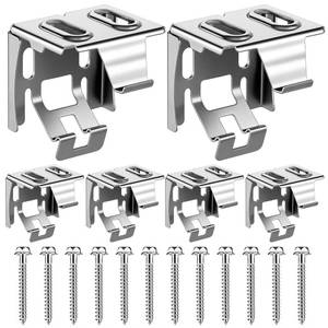 lot 5657 image: Jetec 6 Pieces Mini Blind Brackets for Window Blinds, with Screws (1.38 x 1.18 Inches)