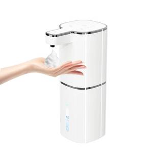 lot 5667 image: Automatic Foaming Soap Dispenser, Touchless Hand Soap Dispenser, USB Rechargeable, 4 Adjustable Levels, 14.2 oz (420 ml) Large Capacity, for Bathroom, Kitchen & School (White, Foaming)