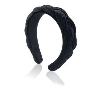 lot 5674 image: Dresyu Braided Headbands Velvet Headband for Women Soft Twisted Hair Hoop Non-Slip Wide Padded Hairband for Makeup, Washing Face, Daily Wear