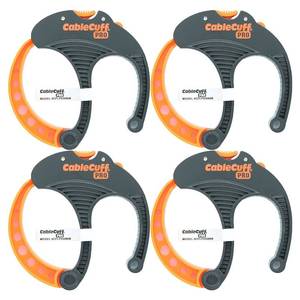 lot 5678 image: Cable Cuff PRO (4 Pack 4x Large 3 Inch Diameter) Adjustable, Reusable, Cable Tie Replacements for Extension Cords or Electronics