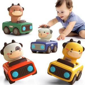 lot 5713 image: iPlay, iLearn Press to Go Car Toys for Toddlers 1-3, Baby Animal Racing Cars, Infant Play Vehicle Set, Baby Push Go Friction Car Toys for 6-9-12-18 Months, 1st Birthday Gifts for 1-2 Years Old Boys