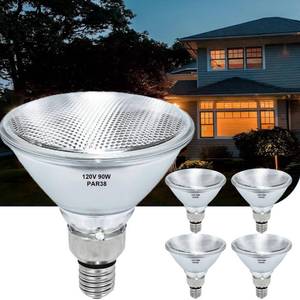 lot 5715 image: Lachesan PAR38 Halogen Flood Light Bulbs 4 Pcs, 90W Equivalent, 120V, E26 Base, 2700K Warm White Light for Indoor and Outdoor