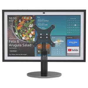lot 5720 image: Letlar Tiltable Stand for Show 21 and 15 (1st, 2nd Gen), Rotatable Table Holder for Alexa 21, Metal Desktop Base for Echo 15