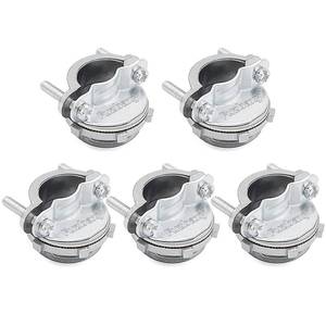 lot 5738 image: 5Pack 1 inch NM Cable Clamp Type Connectors for Metallic Conduit Protect Cables Silver-Zinc