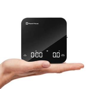 lot 5742 image: Maestri House Mini Coffee Scale with Timer, USB-C Rechargeable Espresso Scale, 2kg0.1g Accurate Scale for Espresso and Pour-Over Coffee, Portable Digital Kitchen Scale with Auto Timer (Black&Silver)