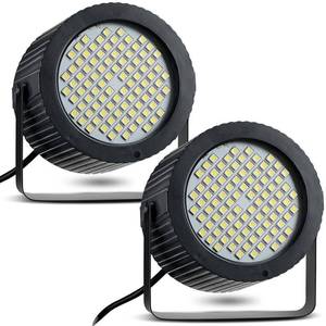 lot 5746 image: Funtery 2 Pcs Bright Halloween Strobe Light 88 LEDs Flash Party Lighting Sound and Speed Modes Flashing Stage Lights for Christmas Birthday Party Room Dance DJ Bar Karaoke Show Wedding(White)